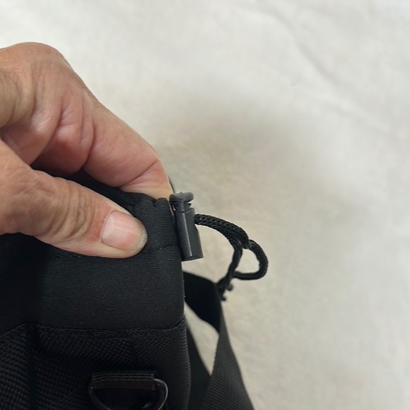 Black Belt Bag with Adjustable Strap and Drawstring Closure - Picture 8 of 10